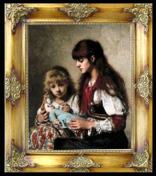 framed  unknow artist Arab or Arabic people and life. Orientalism oil paintings  223, Ta039